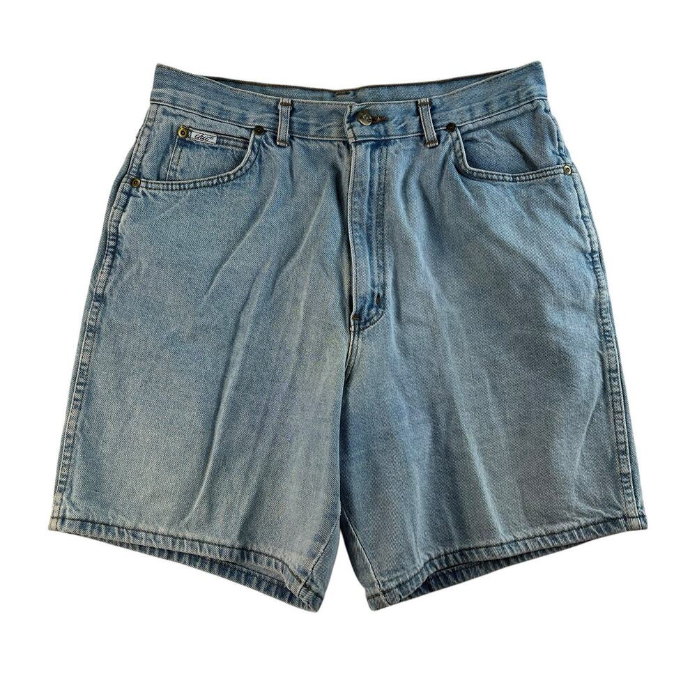 VINTAGE 2000's Y2K Chic Size 18 Denim Baggy Shorts Long 8” Bermuda Women's Light